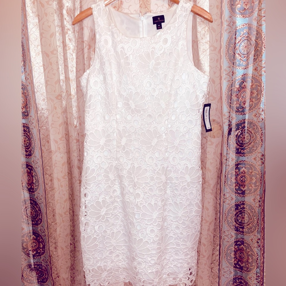 White sleeveless dress new